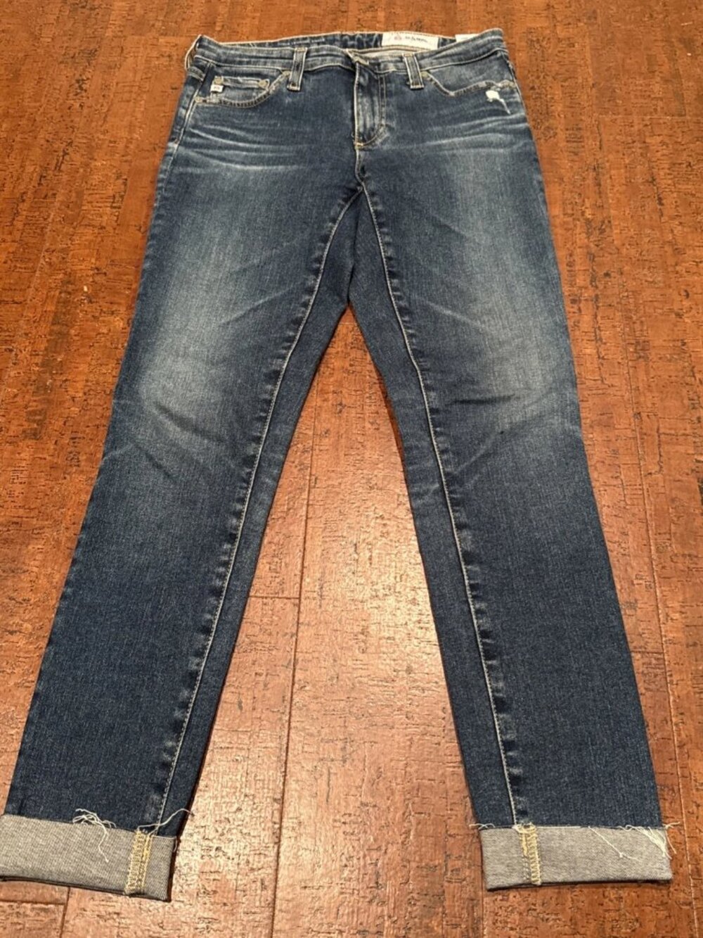 AG Adriano Goldschmied Women’s 26 The Legging Ankle Jeans Blue Stretch Denim